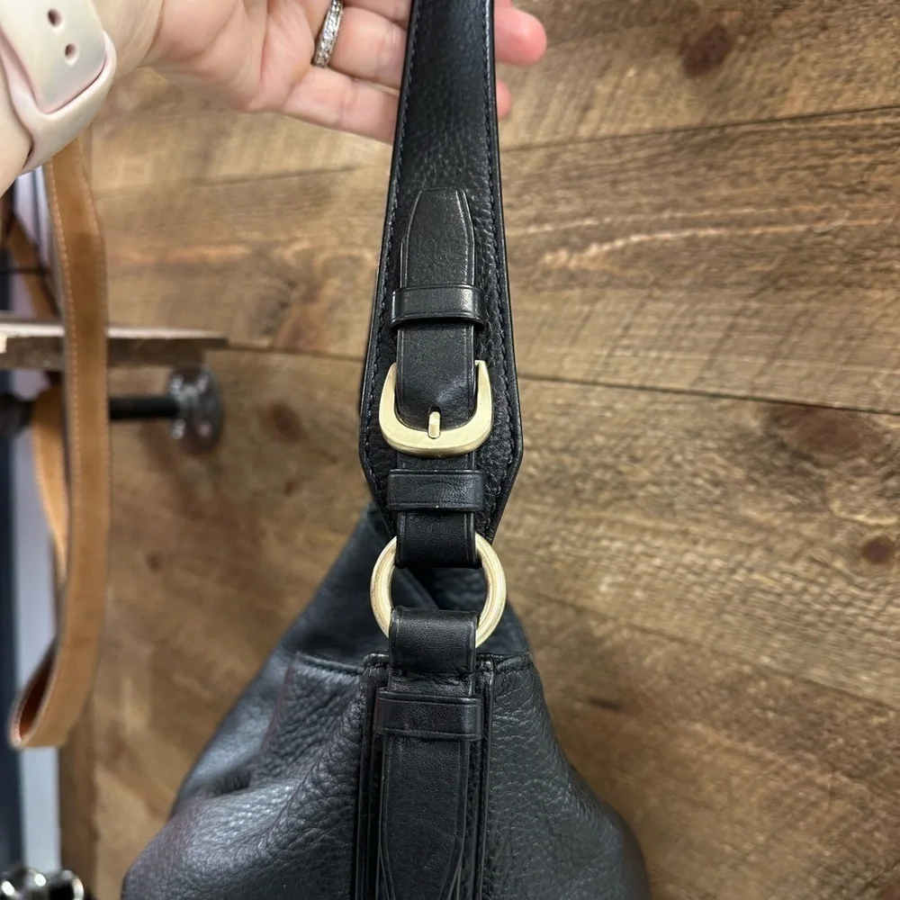 Michael Kors Black Pebbled Leather Shoulder Bag